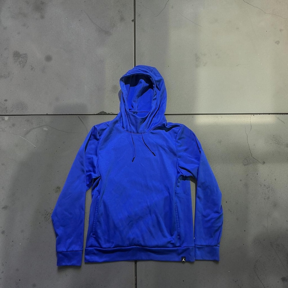 Jordan Therma-FIT Hoodie Mens Small Royal Blue Jumpman Pullover Sweatshirt